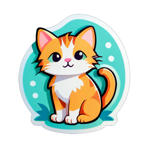 cute cat
 sticker