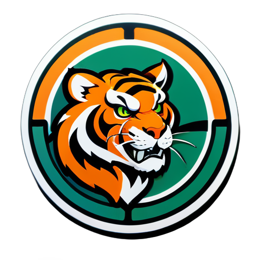 tiger team golf sticker