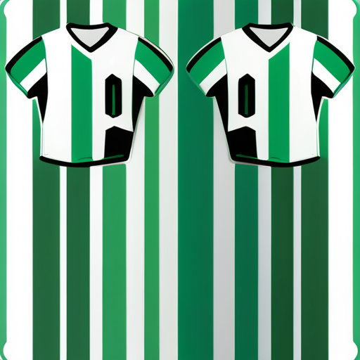 Hincha de fútbol camisetas verde y blanca rayas verticales  sticker