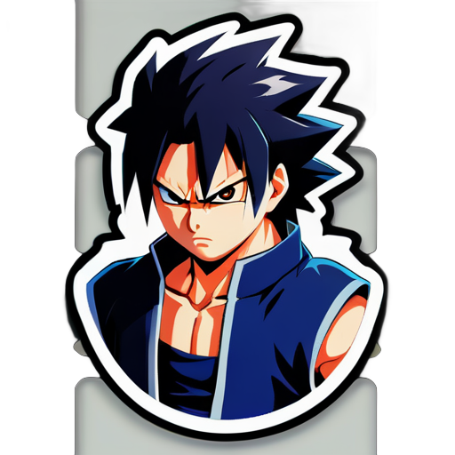 sasuke angry manga sticker