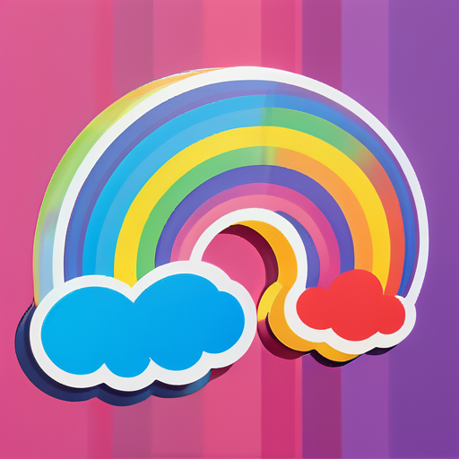 colorful rainbow sticker