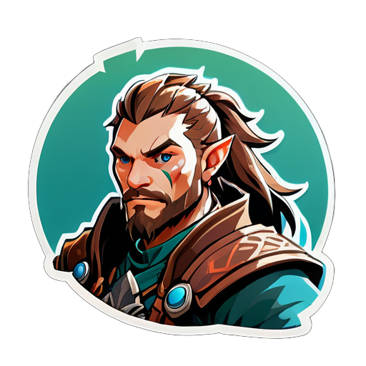 Create sticker mmorpg game with name ```WYD Valheim``` sticker