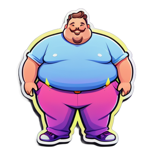 Fat gay man and his fat juicy ass sticker