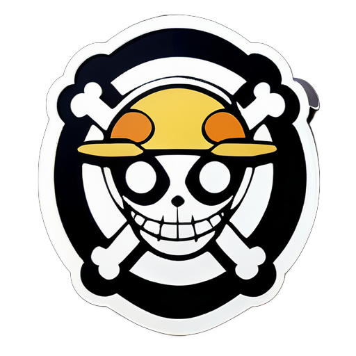 One piece anime logo 3D sticker