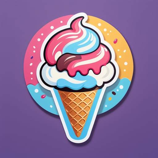 Delicioso helado sticker