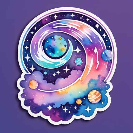 Watercolor Galaxy sticker