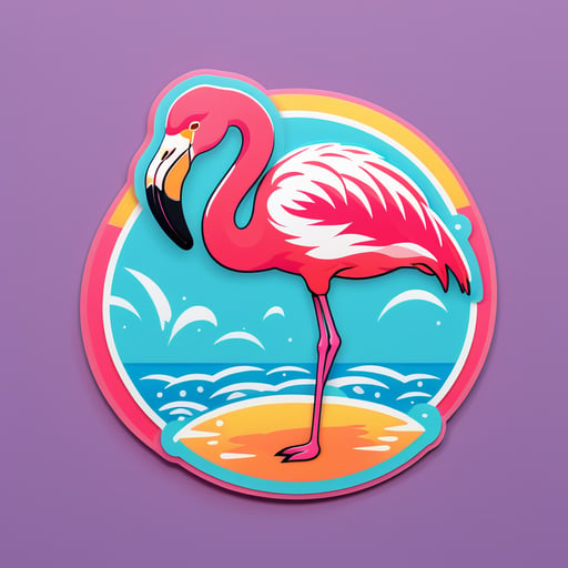 Glückseliges Flamingo-Meme sticker