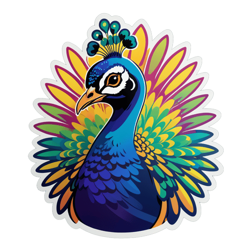 Stolzer Pfau Meme sticker