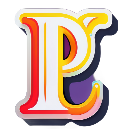 Make a sticker letter P for fashion website sticker