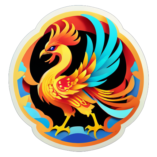 Chinese Phoenix sticker