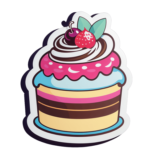 Postres Frescos: Pastel sticker