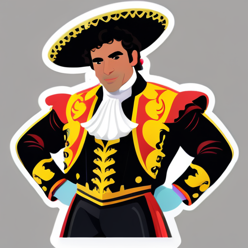 Spanish bullfighter named Siyab sticker