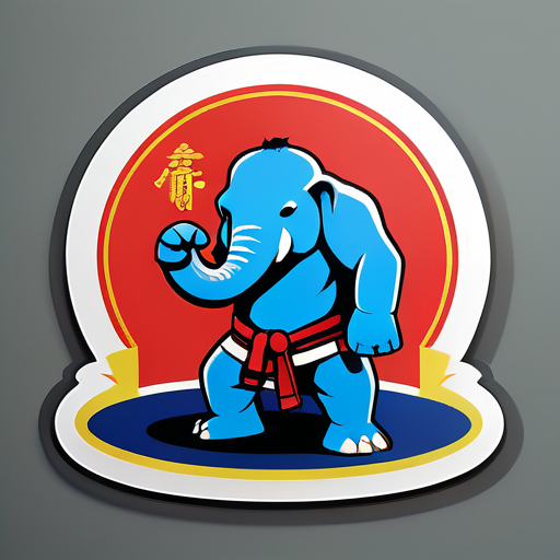 jiu-jitsu elefante sticker