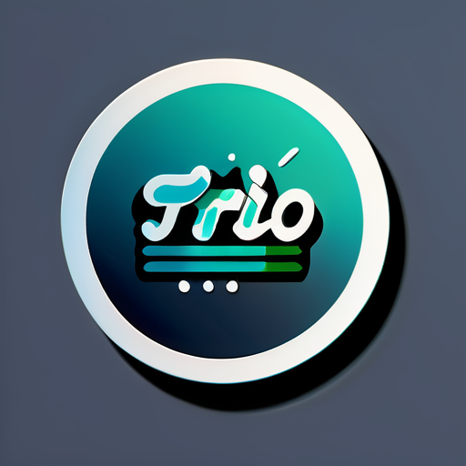 quer gerar logotipo para o texto Trio sticker