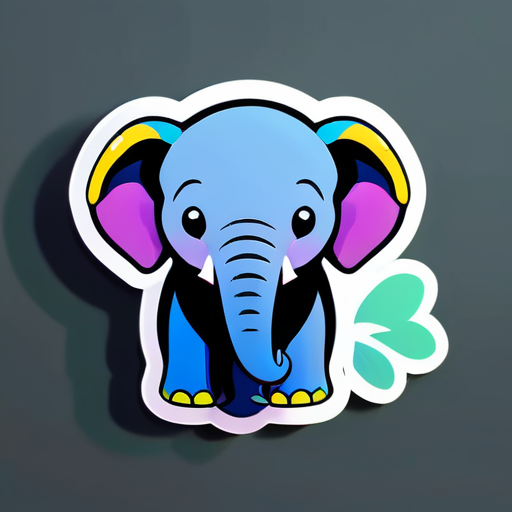 small elephant sticker