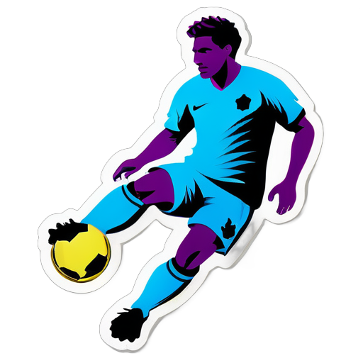 jogador de futebol sticker