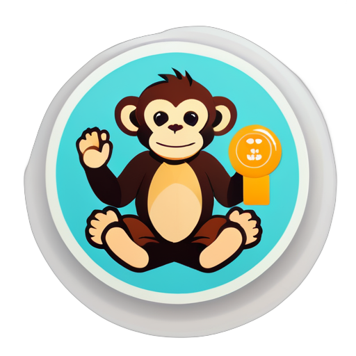 monkey massage sticker