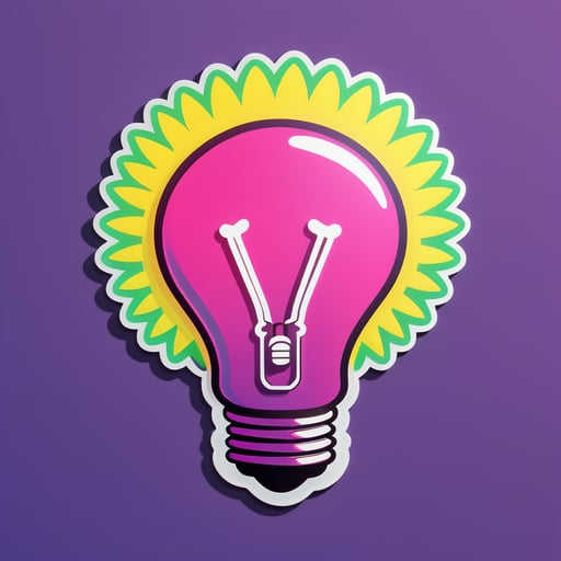 Genio de la bombilla de luz brillante sticker