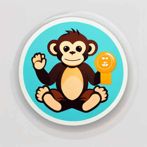 monkey massage sticker