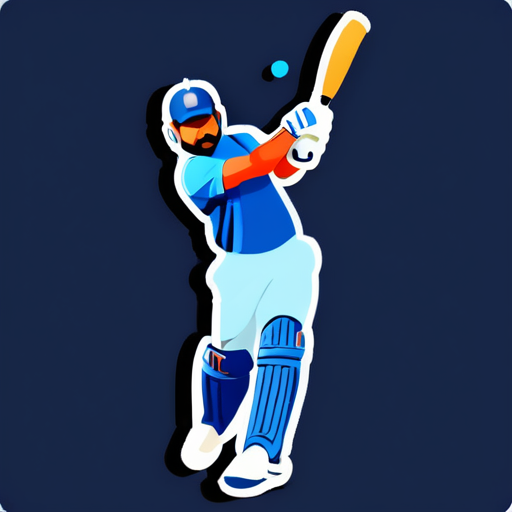 ROHIT SHARMA HITTING PULL SHOT sticker