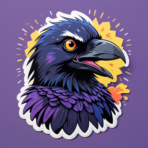 Overwhelmed Crow Meme sticker