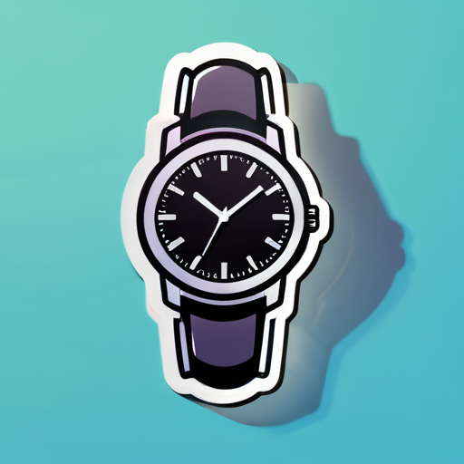 Uhr mit Hand sticker