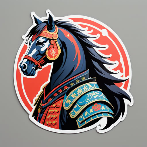 Cheval Samouraï Loyale sticker