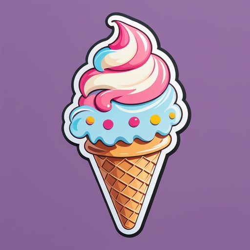 Cono de helado dulce sticker