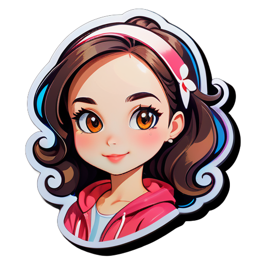 A beautiful girl sticker