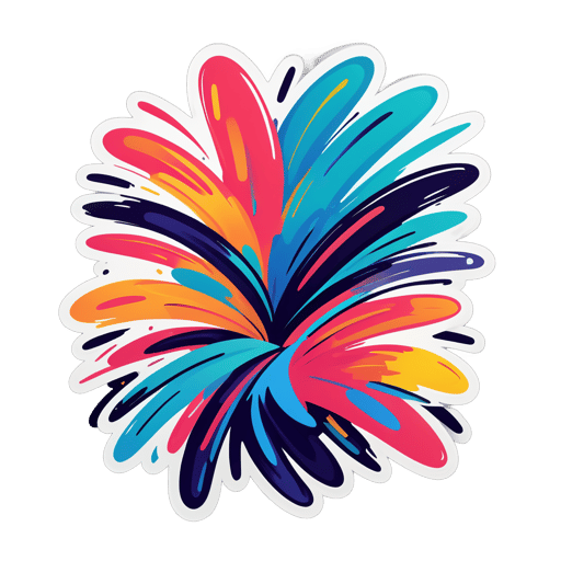 Abstract Art Brush Strokes sticker