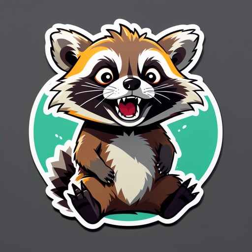 Agitated Raccoon Meme sticker