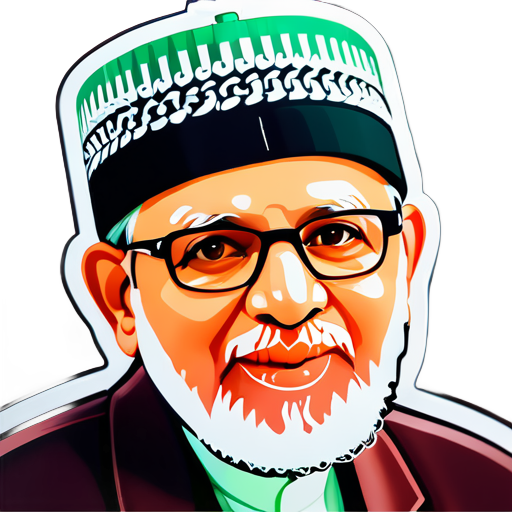 dr. Tahirul Qadri on mike sticker