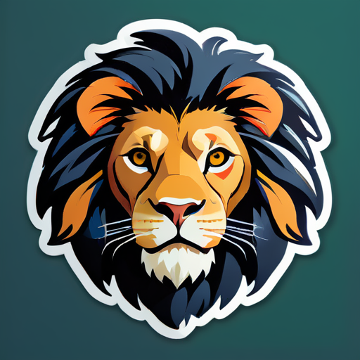 Lion face  sticker