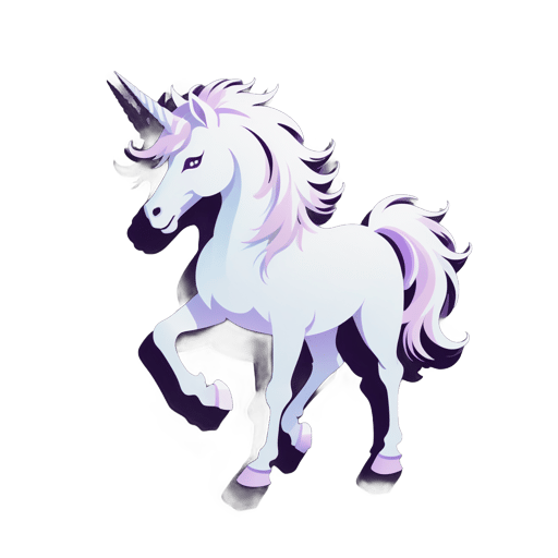 Silueta Majestuosa de Unicornio sticker