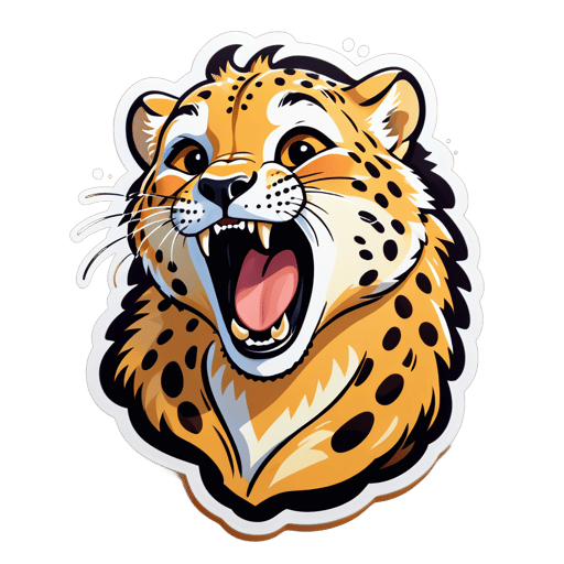 Mème du Guépard Enthousiaste sticker