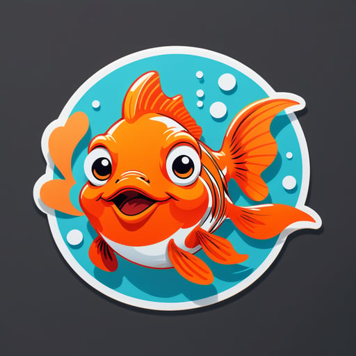 感激的金魚迷因 sticker