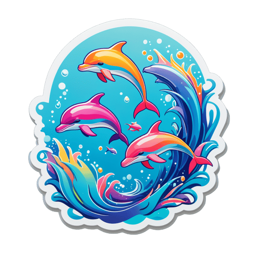 Tubby Pearl Dolphins sticker