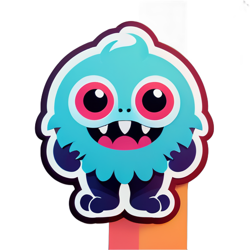 Cute monster
 sticker