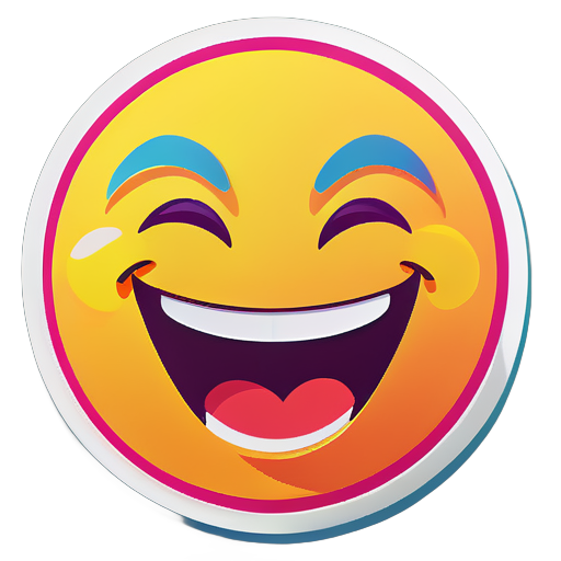 Create a sticker of a happy face sticker