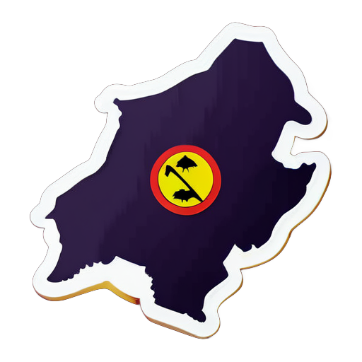 Mapa de Uganda sticker