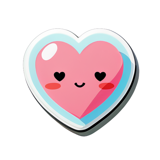 kawaii heart sticker