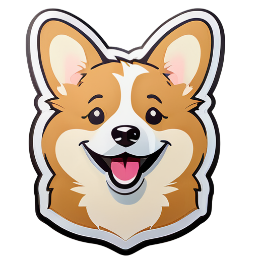 happy Corgi sticker