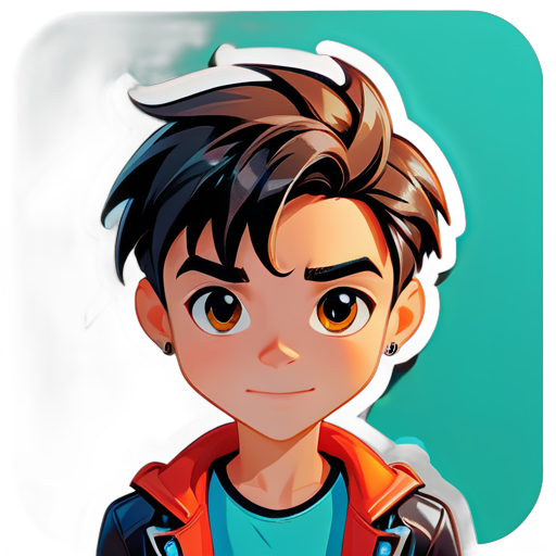 Avatar de homem bonito sticker