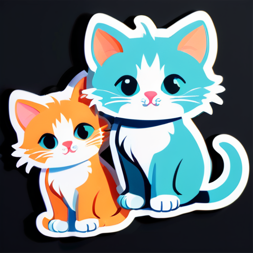 两只小猫 sticker