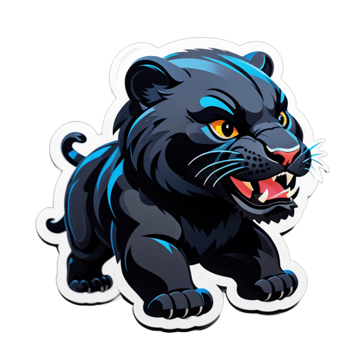 Klobige Ebenholz-Panther sticker