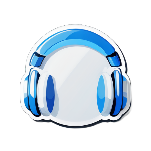 Blue and white porcelain earphones sticker