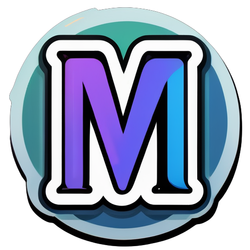 make me a website logo with the letter m, with many options. which describes a blogger sticker