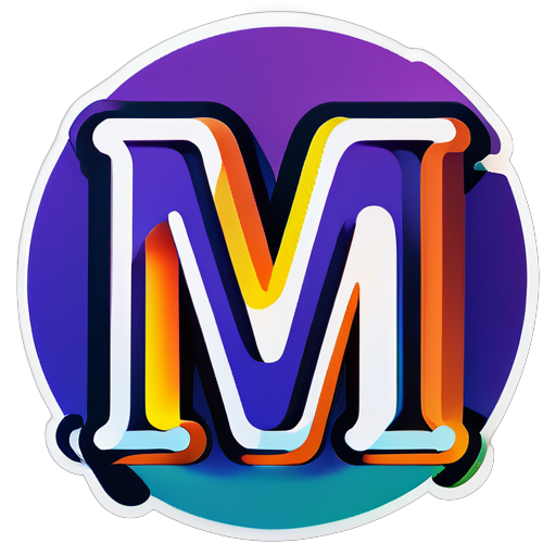 make me a website logo with the letter m sticker