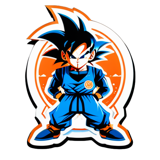 goku fútbol hacker sticker