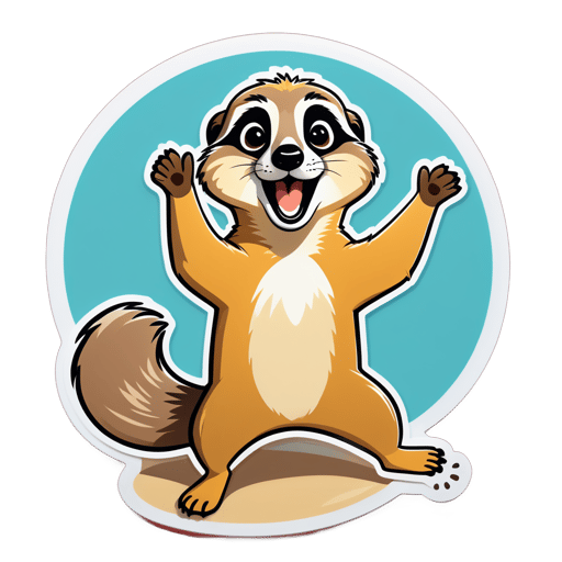 Meme Chú sóc Meerkat Hân hoan sticker